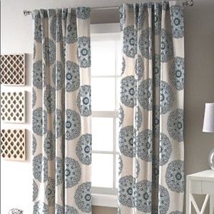 Threshold Curtains Medallion Blue